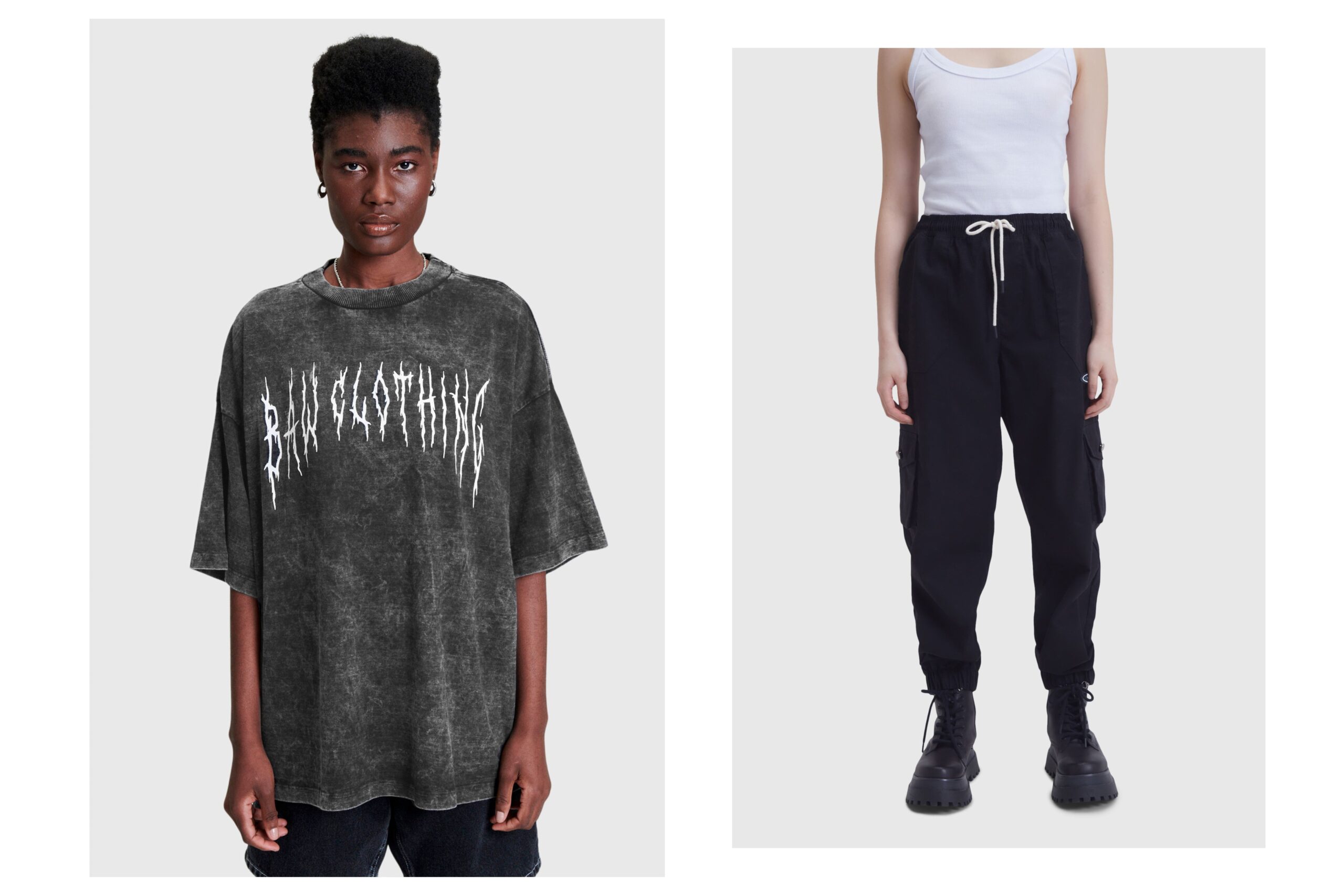 dois modelos com looks baw