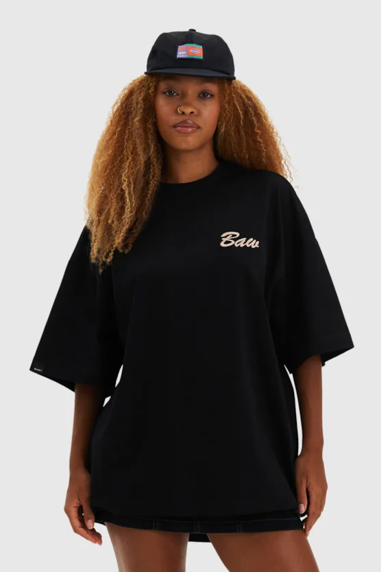 Camiseta Boxy preta da BAW