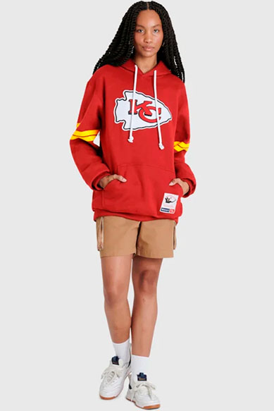 Modelo de moletom red da equipe Chiefs